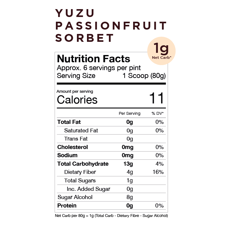 [Premium] Yuzu Passionfruit Sorbet Full-Pint (473ml)
